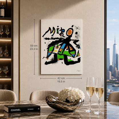 Joan Miró typografische compositie Lithografie Arches 300gsm 42x59 cm