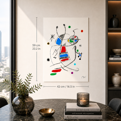 Joan Miró minimalistische compositie Lithografie Arches 300gsm 42x59 cm