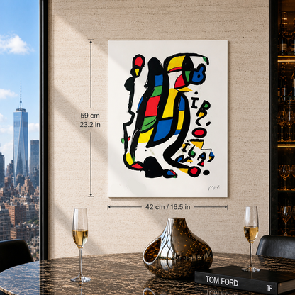 Joan Miró staande figuurLithografie Arches 300gsm 42x59 cm