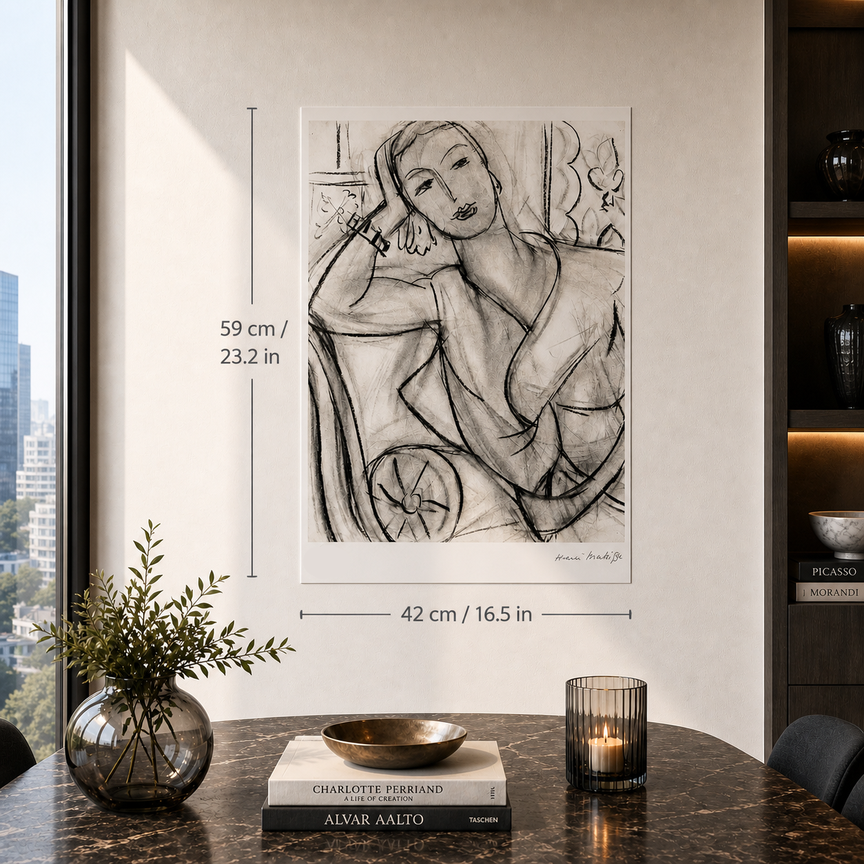 Henri Matisse Portret van Hutchinson Lithografie op Arches 300gsm 42x59 cm
