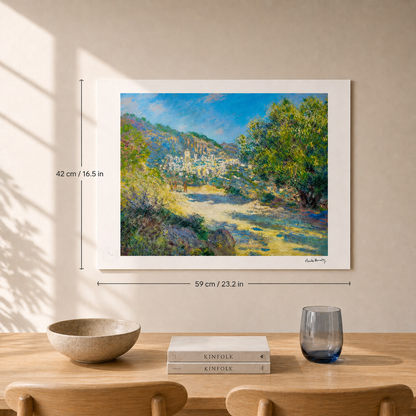 Claude Monet Weg naar Monte Carlo Lithografie Arches 300gsm 42x59 cm
