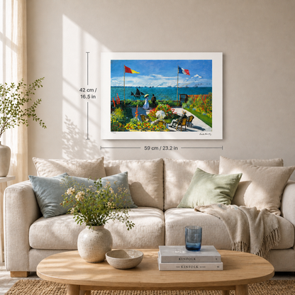 Claude Monet Terras in Saint-Adresse Lithografie Arches 300gsm 42x59 cm