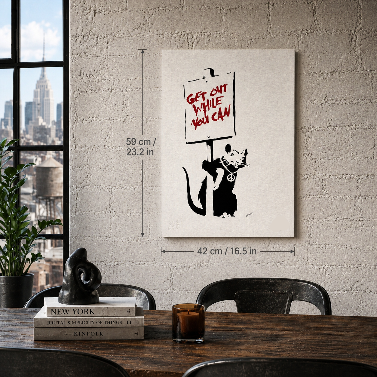 Banksy Get Out While You Can Lithografie Arches 300gsm 42x59 cm