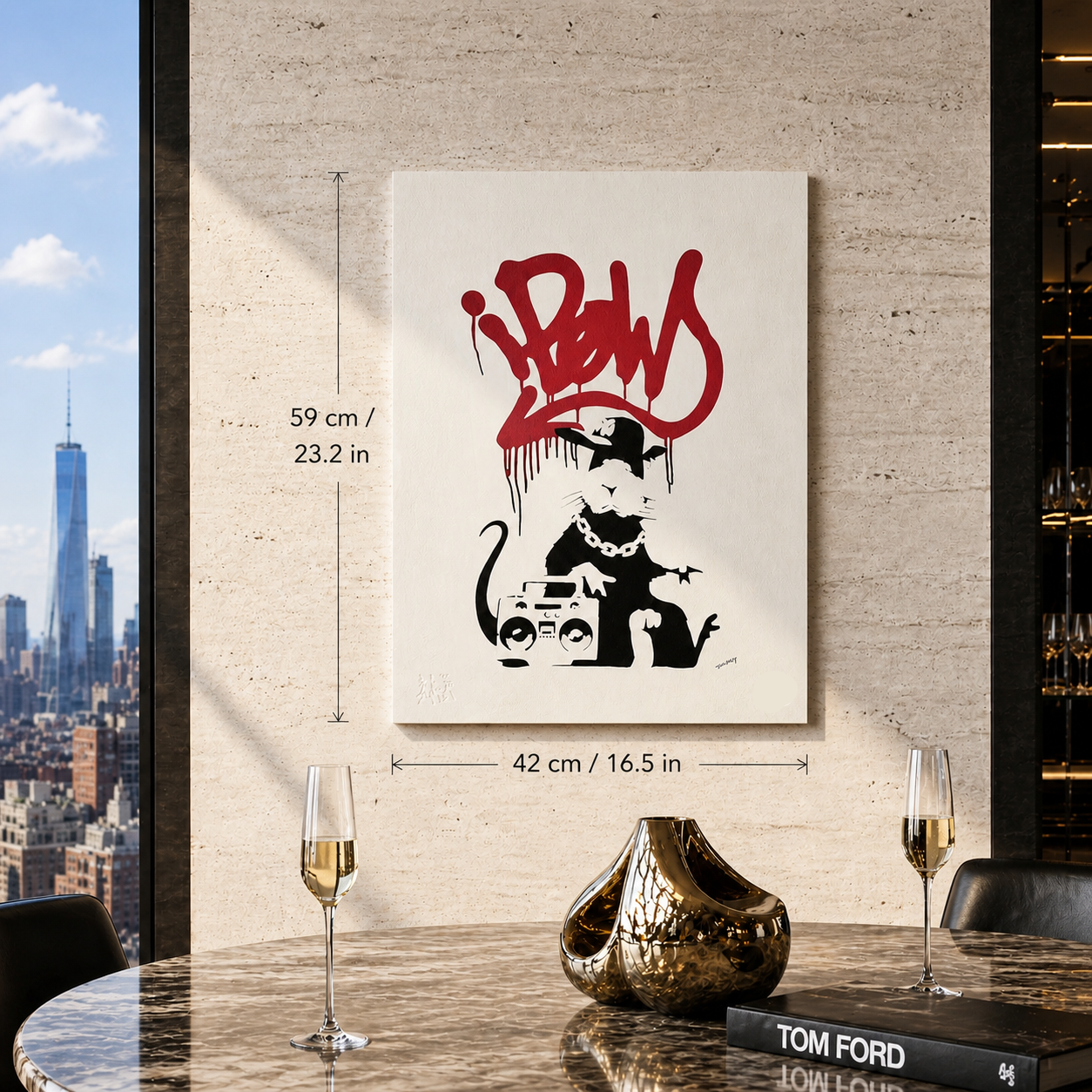 BANKSY Ratpow Lithografie Arches 300gsm 42x59 cm