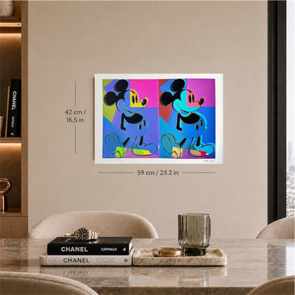 Andy Warhol Double Mickey meerkleurig Lithografie Arches 300gsm 42x59 cm