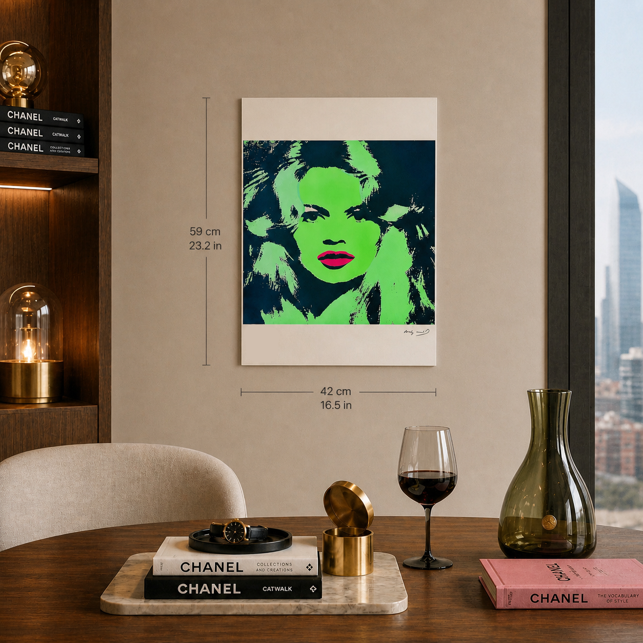 Andy Warhol Brigitte Bardot (Groen) Lithografie Arches 300gsm 42x59 cm
