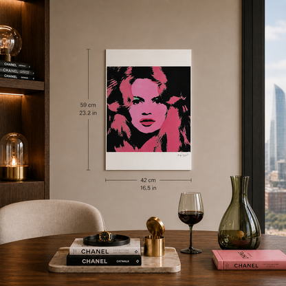 Andy Warhol Brigitte Bardot (Rose) Lithografie Arches 300gsm 42x59 cm
