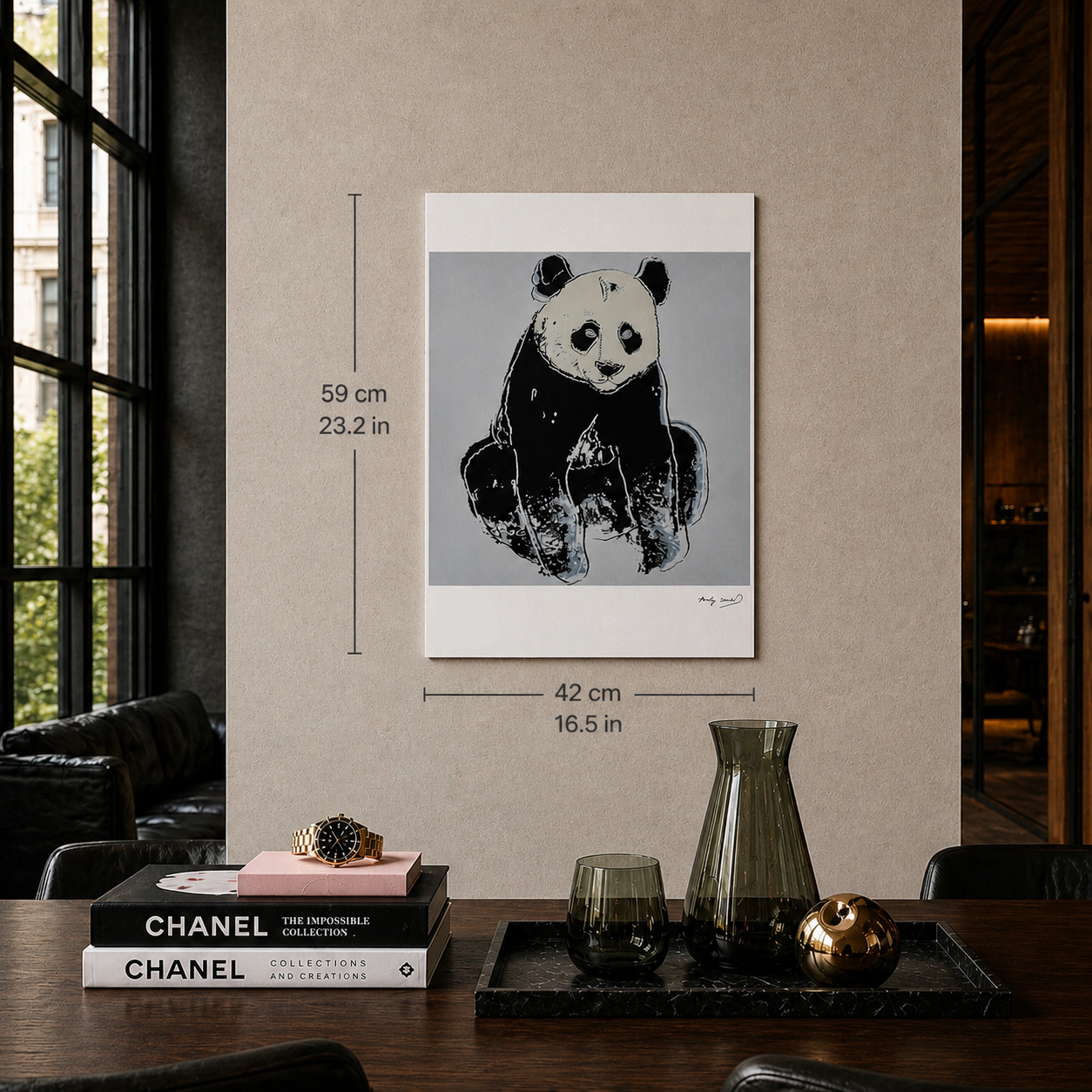 Andy Warhol Panda (Dieren) Lithografie Arches 300gsm 42x59 cm