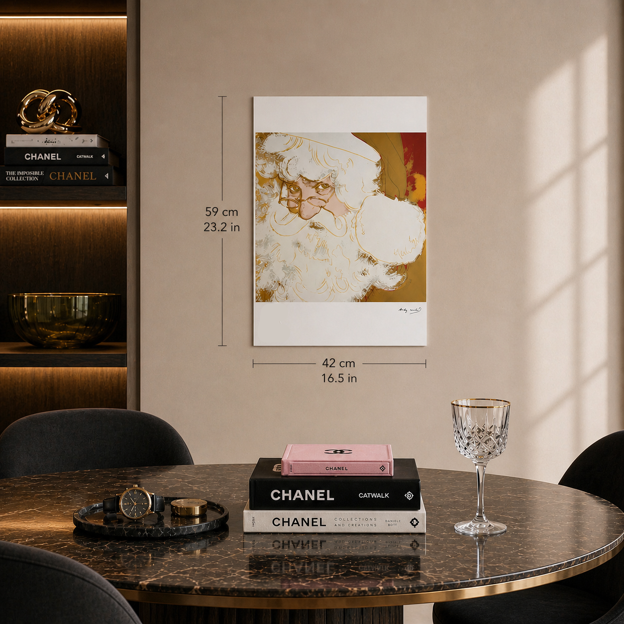 Andy Warhol Kerstman Lithografie Arches 300gsm 42x59 cm