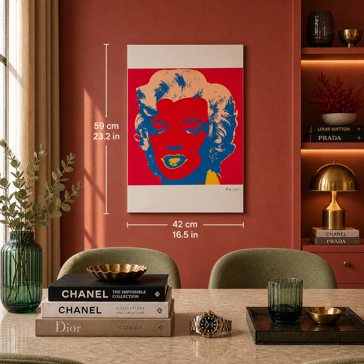 Andy Warhol Marilyn Monroe (Rood & Blauw) Lithografie Arches 300gsm 42x59 cm
