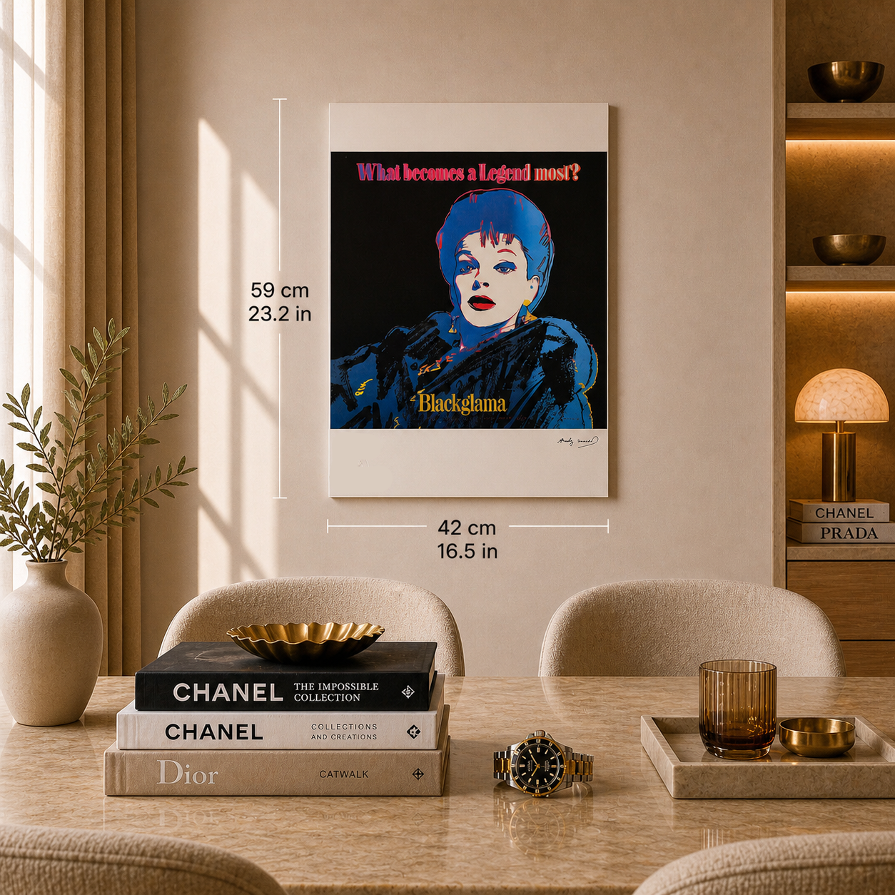 Andy Warhol Blackglama Lithografie Arches 300gsm 42x59 cm