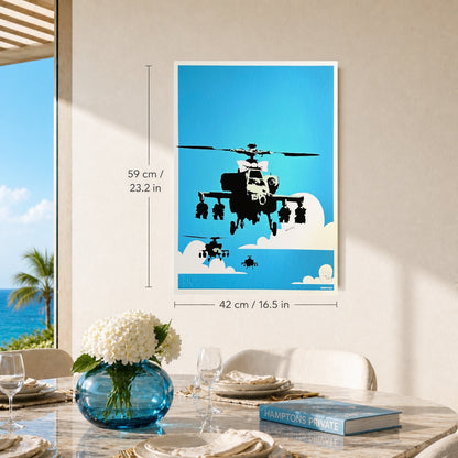 BANKSY Happy Chopper Lithografie Arches 300gsm 42x59 cm