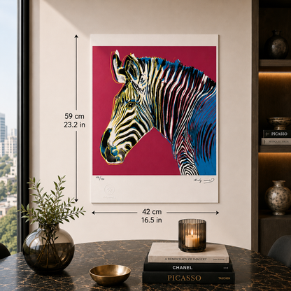 Andy Warhol Zebra (Dieren) Lithografie Arches 300gsm 42x59 cm