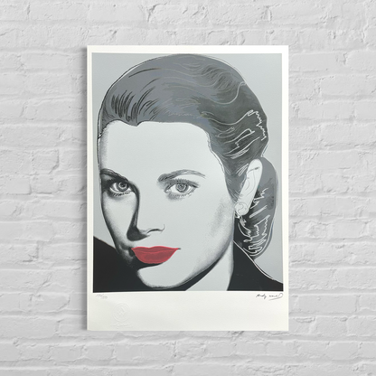 Andy Warhol Grace Kelly (Zwart-wit) Lithografie Arches 300gsm 42x59 cm