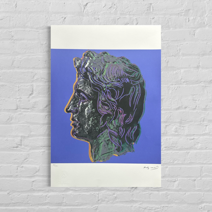 Andy Warhol Alexander de Grote (Blauw) Lithografie Arches 300gsm 42x59 cm