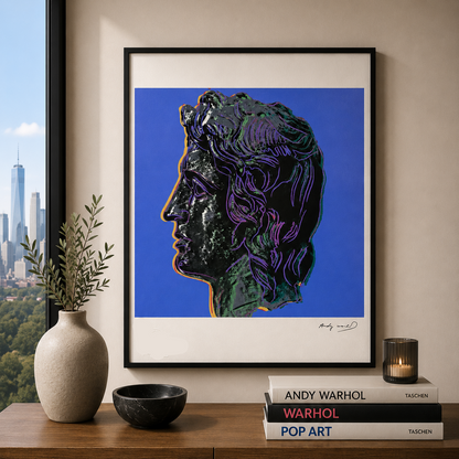 Andy Warhol Alexander de Grote (Blauw) Lithografie Arches 300gsm 42x59 cm