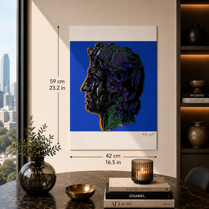 Andy Warhol Alexander de Grote (Blauw) Lithografie Arches 300gsm 42x59 cm