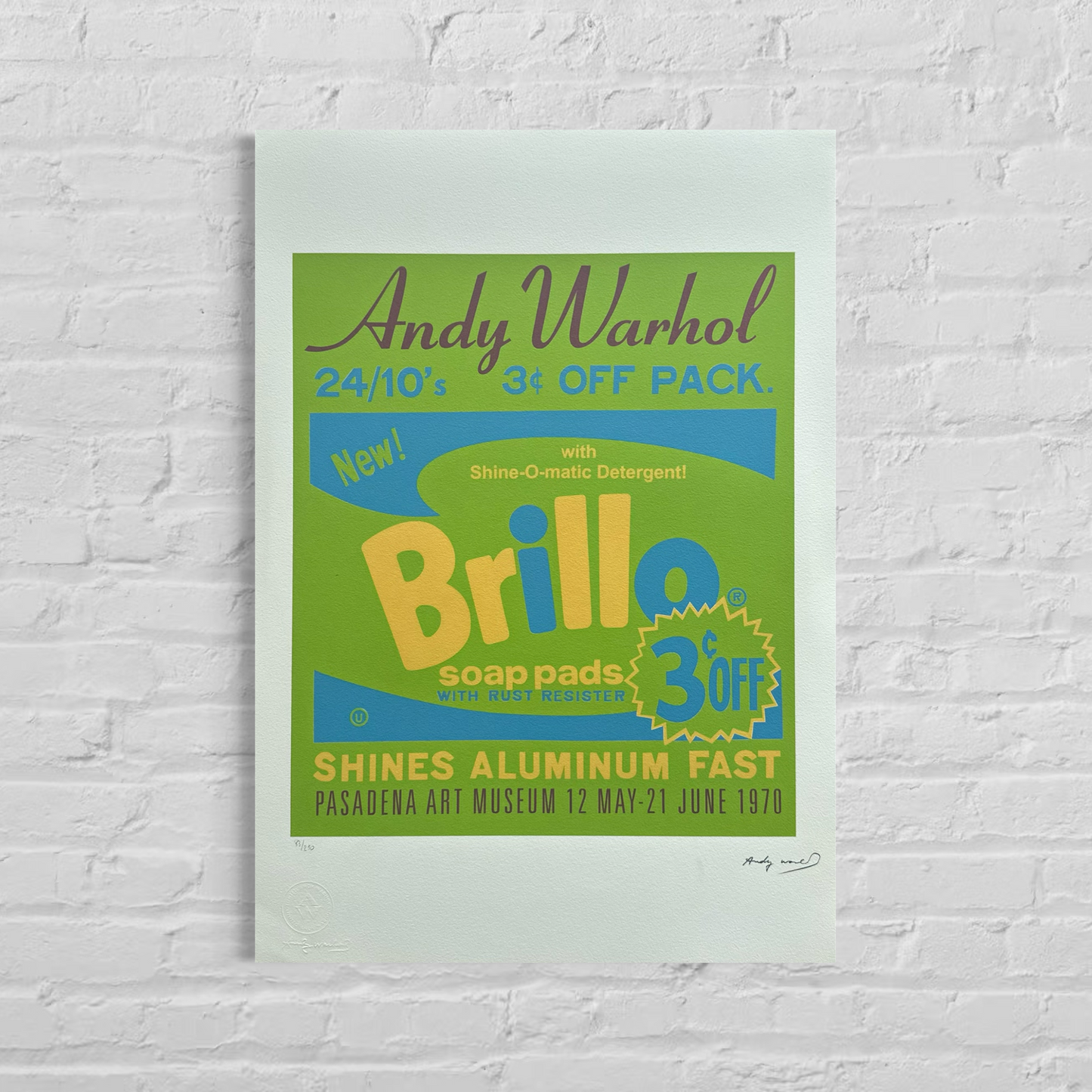 Andy Warhol Brillo Lithografie Arches 300gsm 42x59 cm