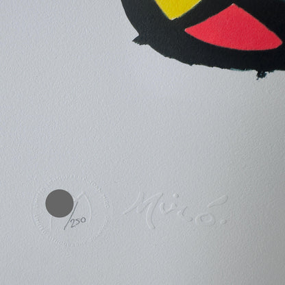 Genummerde editie Joan Miró, Abstract prachtige levendige kleuren - Gesigneerd - Certificaat - limited Barcelona Espana -