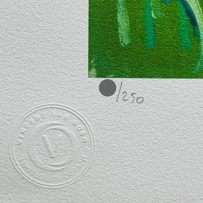 Genummerde editie VINCENT VAN GOGH "Meisje in het wit" Gesigneerd - Certificaat - Limited lithografie - Nederlandse kunstenaar - after