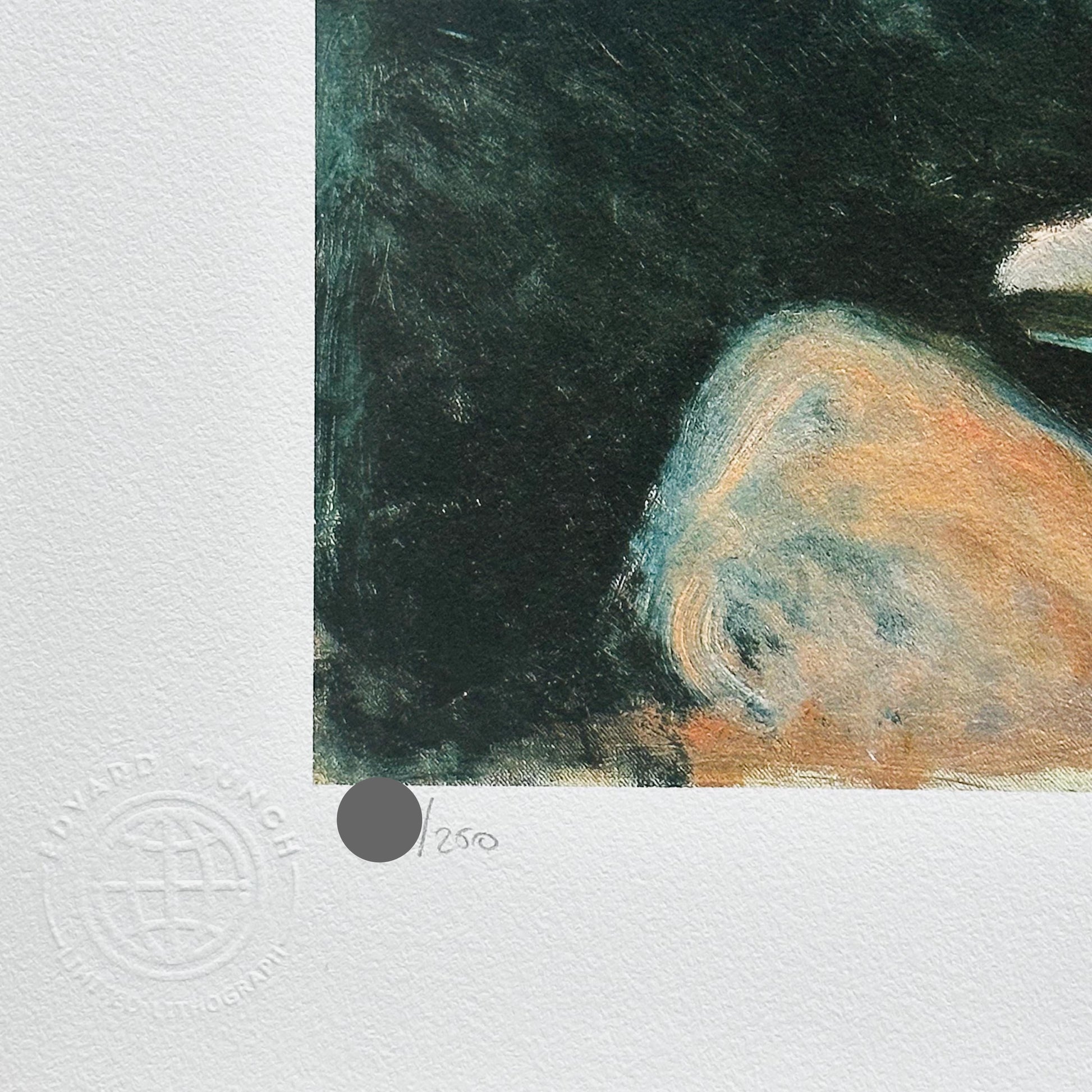 Genummerde editie EDVARD MUNCH "Melancholy" Gesigneerd - Certificaat - Limited lithografie - Noorse kunstenaar - after