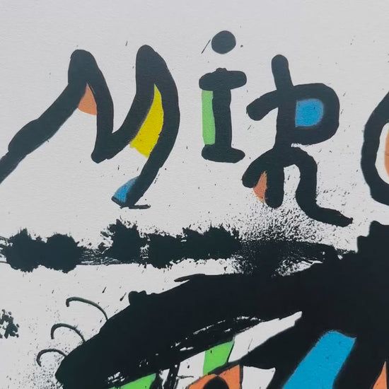Joan Miró typografische compositie Lithografie Arches 300gsm 42x59 cm