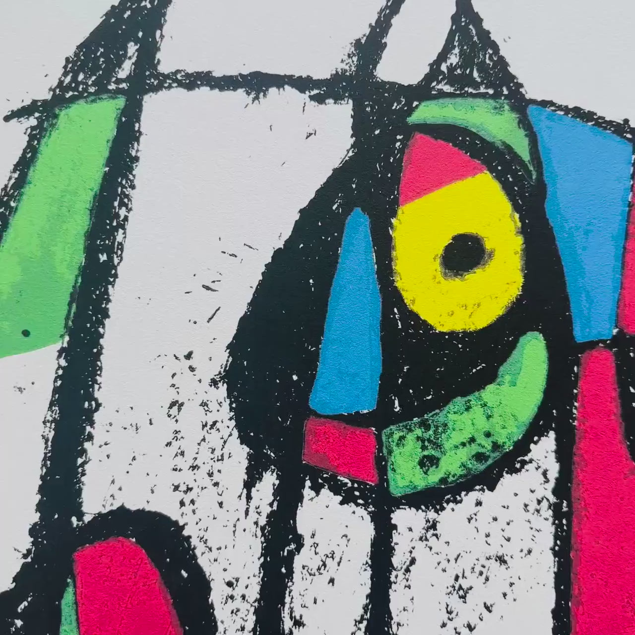 Joan Miró geometrische kleurvlakken Lithografie Arches 300gsm 42x59 cm
