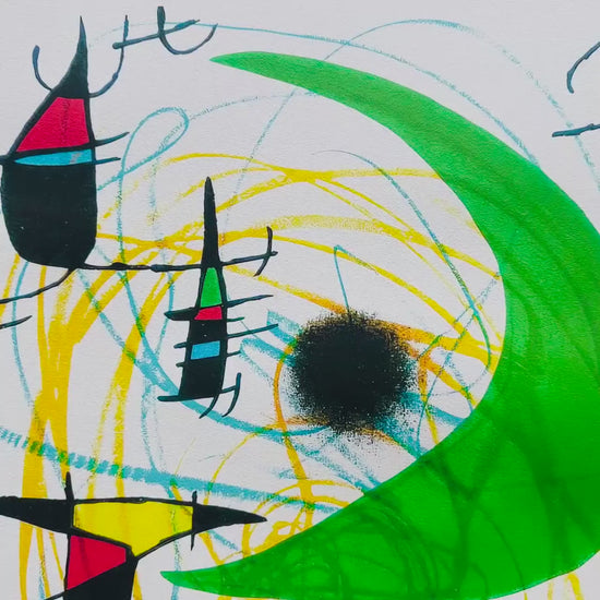 Joan Miró – ‘Sans titre (cirkelcompositie met lijnen)’ – Gelimiteerde editie