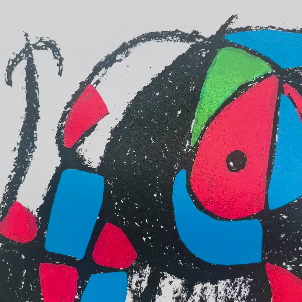 Joan Miró organische figuur compositie Lithografie Arches 300gsm 42x59 cm